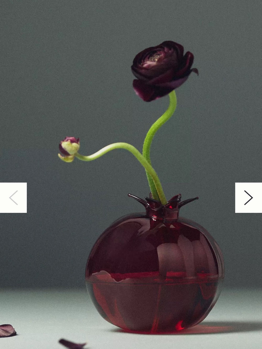 Anthropologie - Autumn Glass Pomegranate Bud Vase